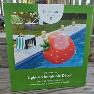 Kate Spade New York LARGE Strawberry Light up Inflatable Decor 50"x40" NEW